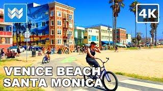  Venice Beach ● Santa Monica ● Pacific Palisades - Virtual Cycling Bike Ride - California USA [4K]