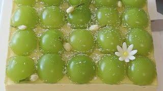 免烤小清新甜品青葡萄茉莉提拉米蘇蛋糕 Green grape Jasmine Tiramisu simple dessert recipe