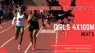 2025 TF - Redondo Nike Track Festival - Girls Varsity 4x100 - Heat 5 - MEET RECORD!!!!