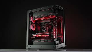 Most Overkill RTX 4090 Liquid-Cooled PC | (Red Coolant + Matte Black Components)