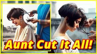 Haircut Stories - Aunt Cuts My Long Hair! Please, Stop You Don’t Deserve Long Hair!