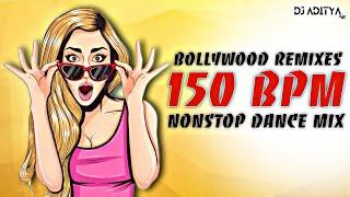 (PART 1) BOLLYWOOD 2024 BANGERS 150 BPM NONSTOP REMIXES | NONSTOP DANCE MIX BY DJ ADITYA NR