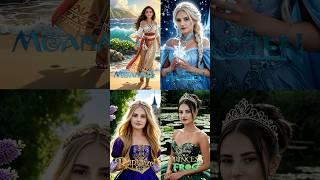 Moana Rapunzel Frozen and Princess Frog by Secret Vlog