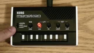 monotron Analog Ribbon Synthesizer- Guided Tour- In The Studio with Korg