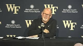 Wake Forest Basketball coach Steve Forbes post-NC A&T press conference