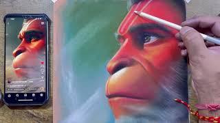 Ek adbhut soft pastel drawing | Part 2   | Lord Hanuman ji Painting