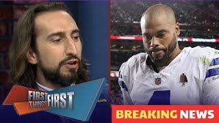 FIRST THINGS FIRST | Nick Wright reacts to Report:Dak (hamstring) to miss multiple weeks