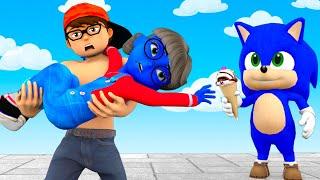 Strong Nick and Sonic Save Tani's Frozen Soul - Scary Teacher 3D Life Comic Animation