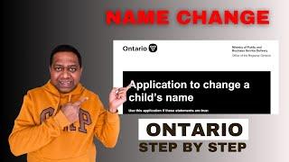 How to change child name in canada ontario in easy steps