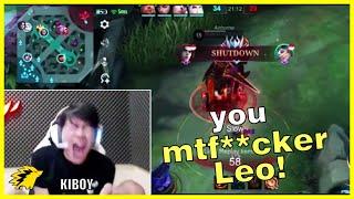 ONIC Kiboy can't stop swearing after enemy Leomord casted an ult on him inside the bush