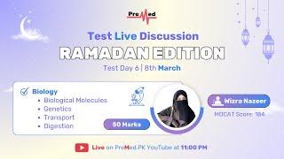 Free Ramadan Test Series | Day 6 - Biology: Biological molecules to Digestion | 8th March 2025