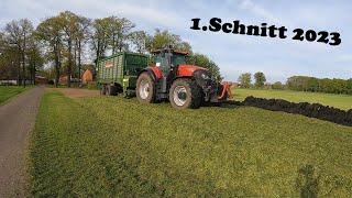 #vlog61  Erster Schnitt2023 mit Fendt724 + Krone EasyCut320cv und Case Optum270 + Bergmann Ladewagen