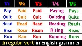 Part - 2 of selected 65 irregular verb | Verb forms in English V1,V2,V3,V4,V5 #verb #verbsinenglish