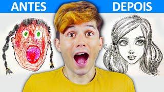 20 PASSOS PARA VIRAR MESTRE DOS DESENHOS NA VOLTA AS AULAS | DIY Desenhos com Material Escolar