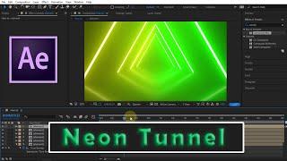 How to Create Neon Tunnel Loop Motion Graphic in After Effects Using Saber