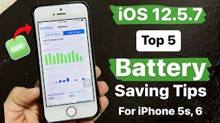 iOS 12.5.7 - Top 5 Battery Saving Tips for iPhone 5s & 6 || iOS 12.5.7 Battery Saving Tips