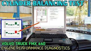 Engine Performance Diagnostics Using Volvo Tech Tool - CYLINDER BALANCING TEST on Volvo FMX 440