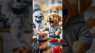 Cute puppy cooked a poisonous dish ️ #ai #dog #aidog #cute #horror #cartoon #memes #puppy #aiart