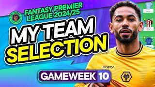 MY FPL GW10 TEAM SELECTION! Haaland ️ Salah + Cunha IN| Fantasy Premier League Tips 2024/25