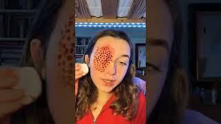 Dangerous hoax trypophobia  sfx makeup #SFX #sfxmakeup #art #shorts