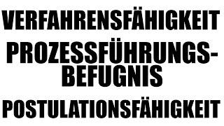 Verfahrensfähigkeit, Prozessführungsbefugnis, Postulationsfähigkeit - Verfassungsbeschwerde 2.6