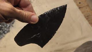 1587 - Rock to Blade - Black Butter Obsidian Flintknapping