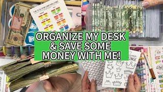 Savings challenges, Clean my desk and organizing my challenges with me, late night ramblings, cash