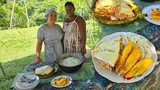 Lasaña De Berenjena A La Leña I Arroz Con Puerro Comida Típica. Recordando La vida Del Campo