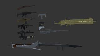 Prisma 3D || best guns rigs with textures + mermaid shark tail