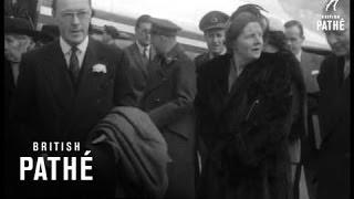 Queen Juliana And Prince Bernhard Arrive In London (1953)