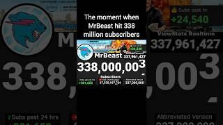 MrBeast Hits 338 Million Subscribers (Gaining Really Fast Because Of Beast Games?) | #mrbeast #mdm