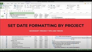 Microsoft Project Tips & Tricks : Set Date Formatting by Project