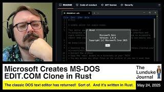 Microsoft Creates MS-DOS EDIT.COM Clone in Rust