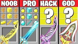 Minecraft Battle: ABILITY SWORD CRAFTING CHALLENGE - NOOB vs PRO vs HACKER vs GOD ~ Animation