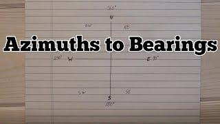 How to Convert Azimuths to Bearings