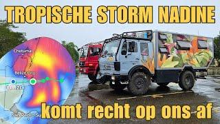 S4E3 | tropical storm nadine coming straight at us | now what? | traveling with camper and family