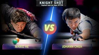 MARIO HE VS JOHANN CHUA | KNIGHT SHOT OPEN 2024 #billiards #highlights #9ballpool