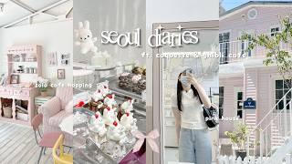 SEOUL diaries | solo cafe hopping  hongdae’s best cafe, coquette & ghibli theme