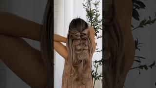 romantic half up hairstyle 