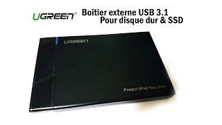 UGREEN USB 3.1 : Boîtier externe pour disque dur et ssd