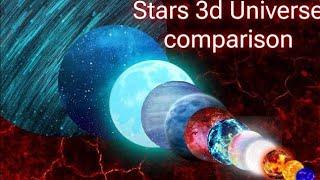 Star Size in Perspective | 3d Animation Size Comparison