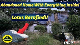 Rare & Valuable Cars Found At This Abandoned & Derelict House Inc A 205 GTI & Lotus Sports Car!!