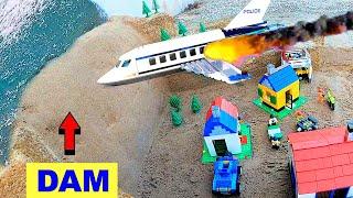 LEGO NATURAL DISASTERS Meteors - Real FLOODS INSIDE BUILDINGS - Dam Breach Explosions Tsunami