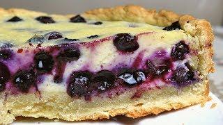 Пирог с голубикой | Рецепт заливного пирога с ягодами