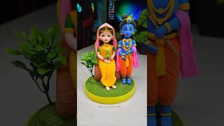 Radha Krishna ji idol making with super clay  Radhe Krishna  Jai Shree Krishna #shorts #short