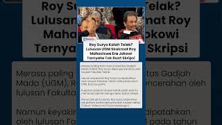 Roy Suryo Gelagapan! Diskakmat Lulusan Teknik UGM Ternyata Mahasiswa Era Jokowi Tak Bikin Skripsi