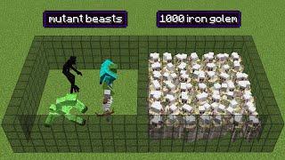 all mutant beasts vs 1000 iron golems