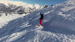 Skiing Grand Couloir, Courchevel, Feb 2018 (#2)