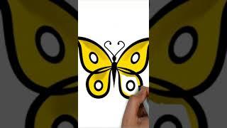 How to draw a beautiful butterfly easily drawings for children and toddlers that can be drawn simply