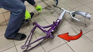 You won't believe what a simple guy made out of a broken bike!!!